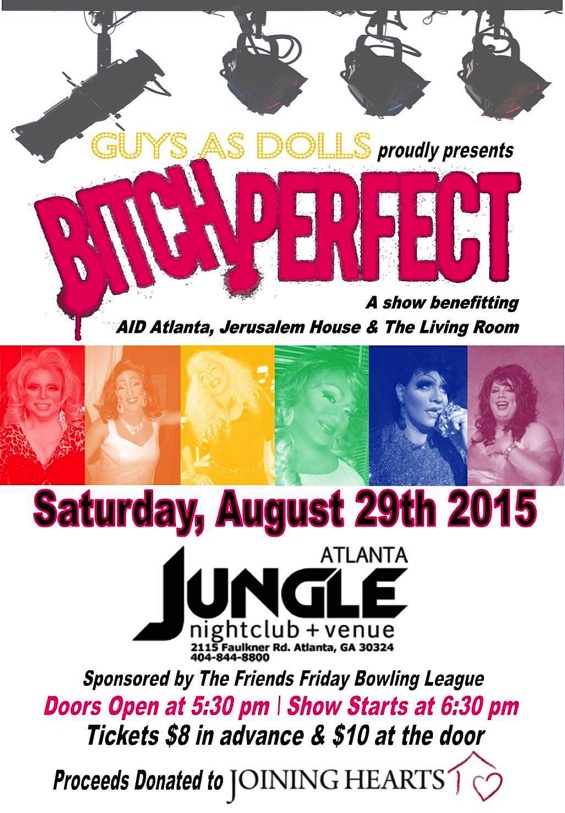 Guys As Dolls Bitch Perfect 2015 Fundraiser Jungle Atlanta Drag Queen Show